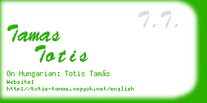 tamas totis business card