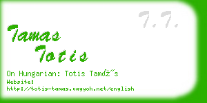 tamas totis business card